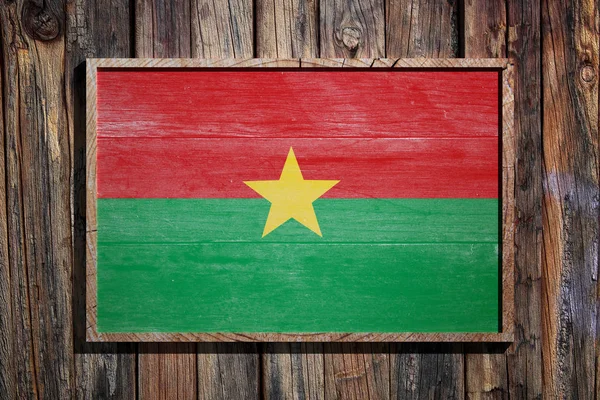 Wooden Burkina Faso flag — Stock Photo, Image