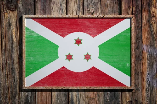 Ahşap Burundi bayrağı