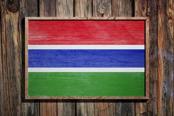 Ahşap Gambiya bayrak