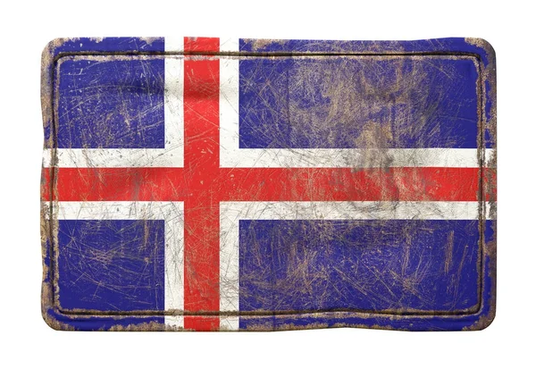 Old Iceland flag — Stock Photo, Image