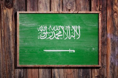 Ahşap Suudi Arabistan bayrağı