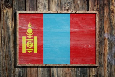 Ahşap Moğolistan bayrağı