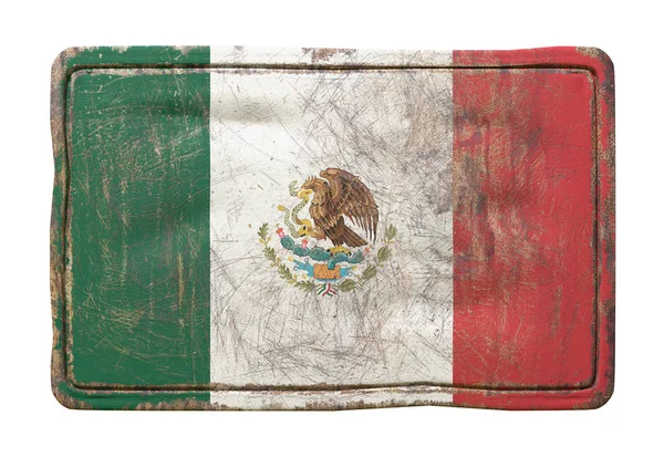 Gamle Mexico-flagg – stockfoto