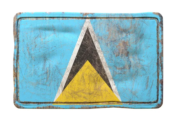 Oude vlag van Saint Lucia — Stockfoto