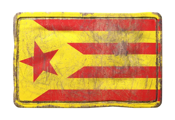 Régi Catalonia zászló — Stock Fotó