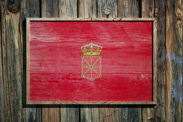 Bandera de madera Navarra — Foto de Stock
