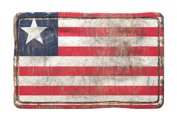 Stary flaga Liberii — Zdjęcie stockowe