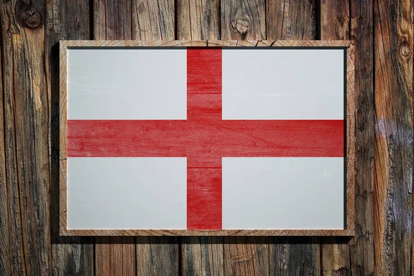 Bandeira de madeira da Inglaterra — Fotografia de Stock