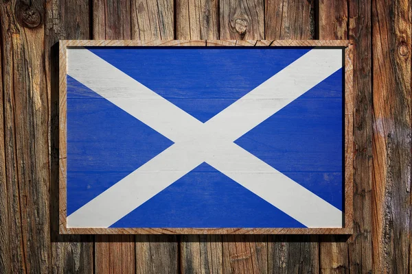 Wooden Scotland flag — Stock Photo, Image