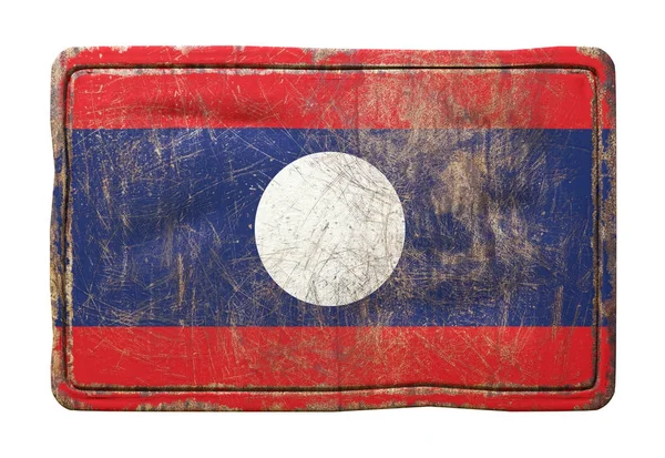 Alte laotische Flagge — Stockfoto