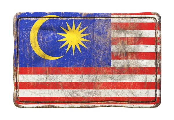 Gamla Malaysia flagga — Stockfoto