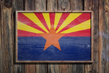 Ahşap arizona bayrak