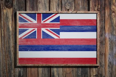 Ahşap Hawaii bayrak