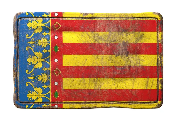 Gamla Valencia flagga — Stockfoto