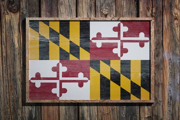 Wooden Maryland flag — Stock Photo, Image