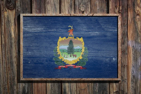 Bandera de Vermont de madera —  Fotos de Stock