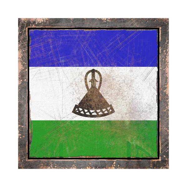 Antigua bandera del Reino de Lesotho — Foto de Stock