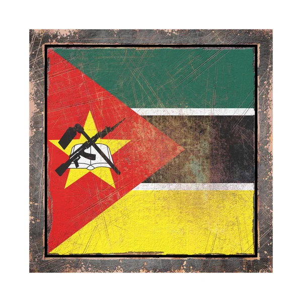 Oude vlag van de Republiek Mozambique — Stockfoto