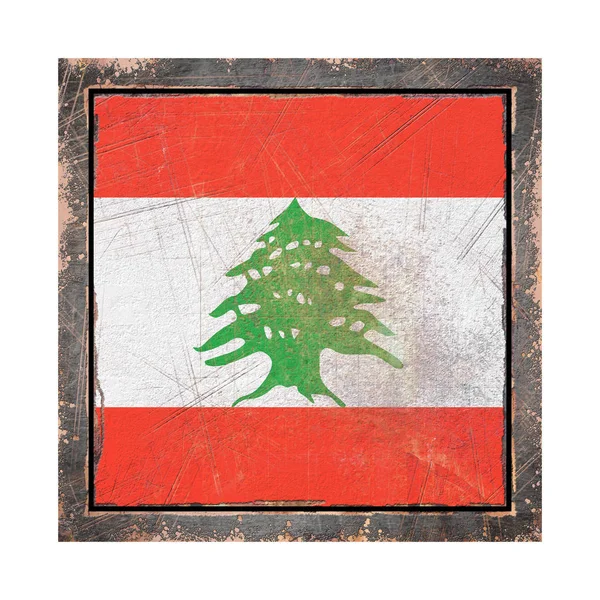 Oude vlag van Libanon — Stockfoto