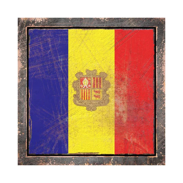 Bandeira velha de Andorra — Fotografia de Stock