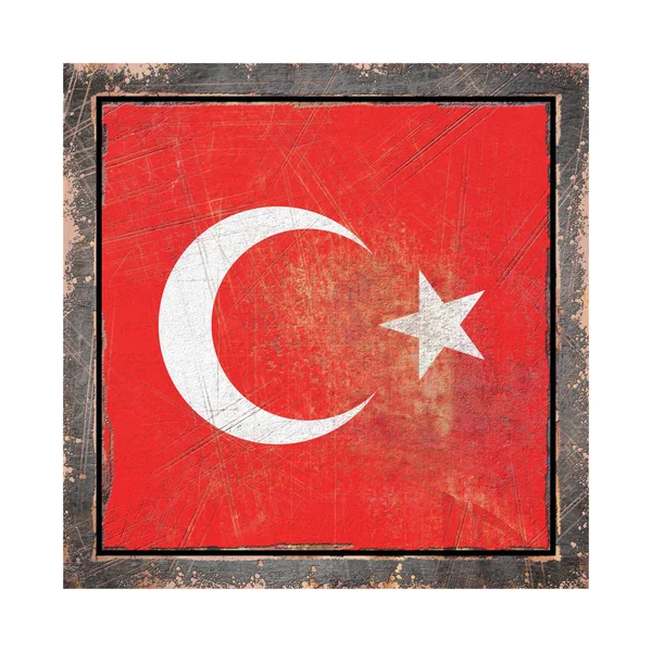 Stary flaga Turcji — Zdjęcie stockowe