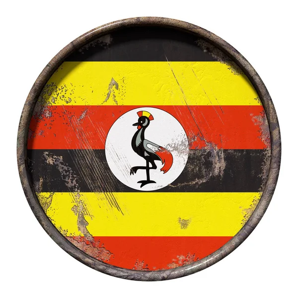 Oude vlag van Oeganda — Stockfoto