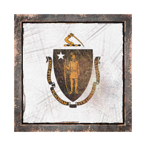 Stary flaga Massachusetts — Zdjęcie stockowe