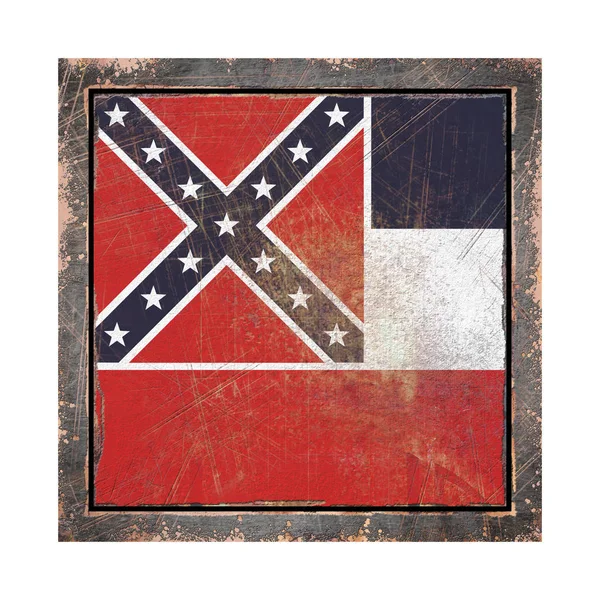 Antigua bandera de Mississippi — Foto de Stock