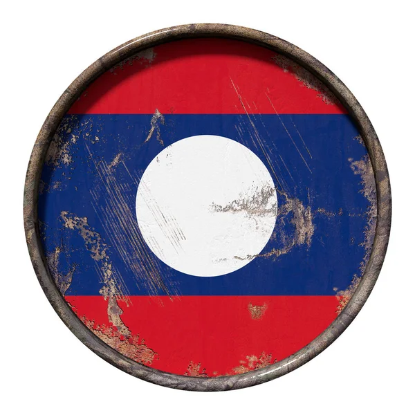 Alte laotische Flagge — Stockfoto