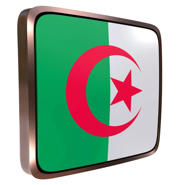 Het pictogram van de vlag van Algerije — Stockfoto