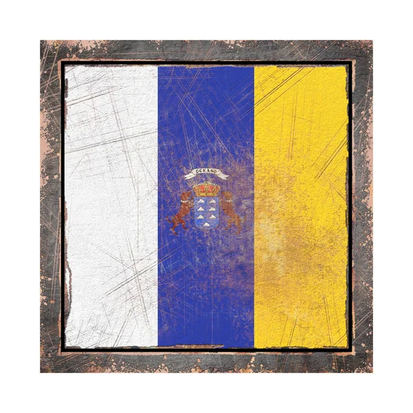 Vecchia bandiera delle Isole Canarie — Foto Stock