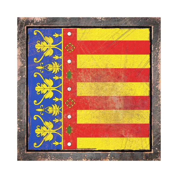 Vecchia bandiera della Comunità Valenciana — Foto Stock