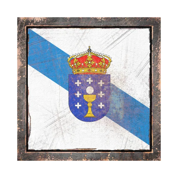 Flaga Galicji stary — Zdjęcie stockowe