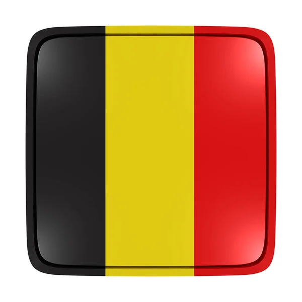 比利时国旗图标 — 图库照片