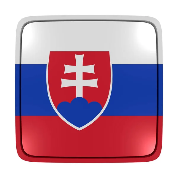 Прапор Словаччини значок — стокове фото