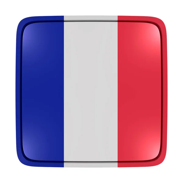 Franse vlag pictogram — Stockfoto
