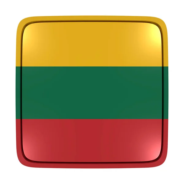 Икона флага Литвы — стоковое фото
