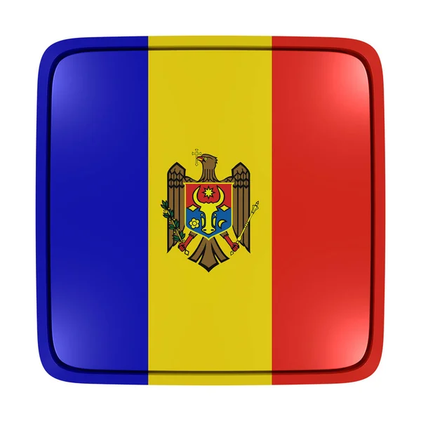 Moldávia Ícone da bandeira — Fotografia de Stock