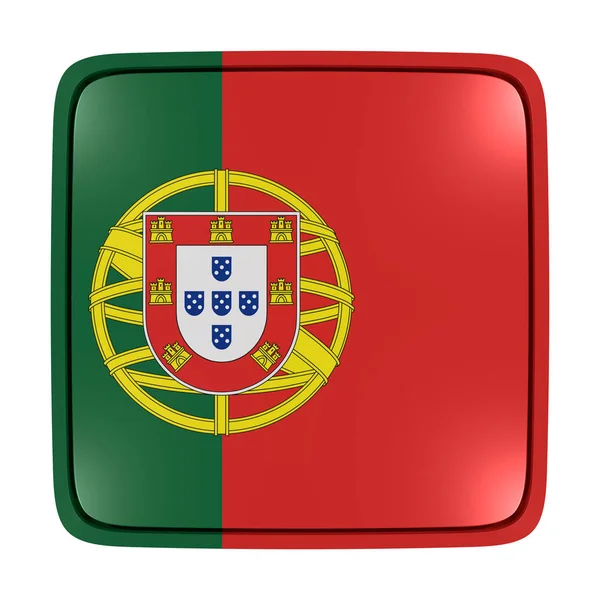 葡萄牙国旗图标 — 图库照片