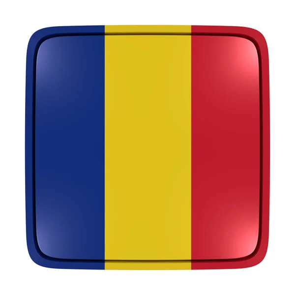 Ikonę flagi Rumunii — Zdjęcie stockowe