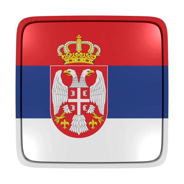 塞尔维亚国旗图标 — 图库照片