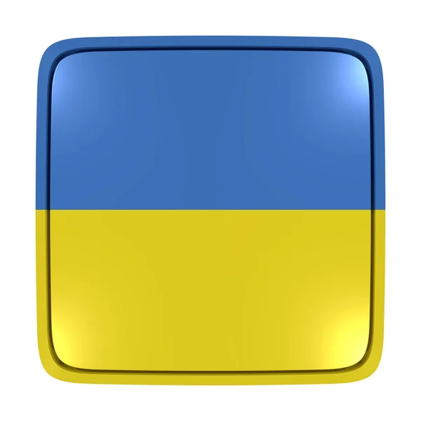 우크라이나 국기 아이콘 — 스톡 사진