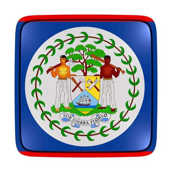 Belize flaga ikona — Zdjęcie stockowe