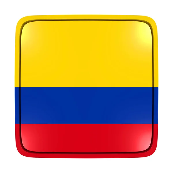 Colombia flag icon — Stock Photo, Image
