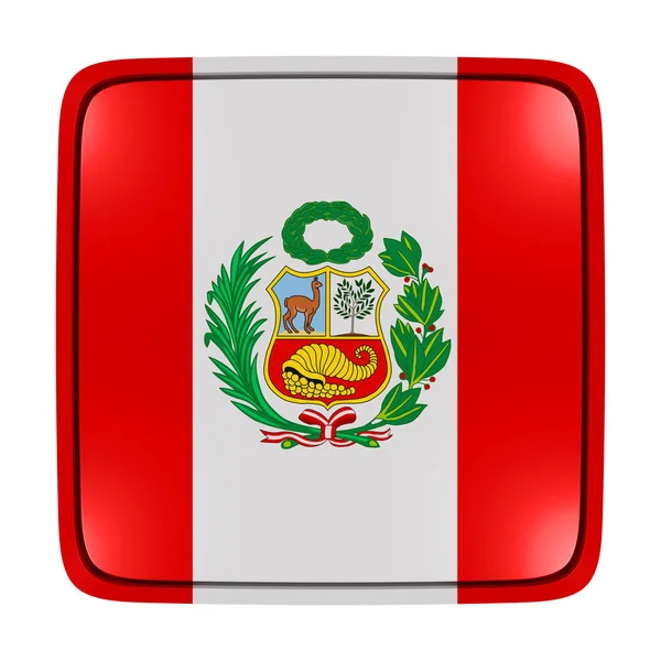 페루 국기 아이콘 — 스톡 사진