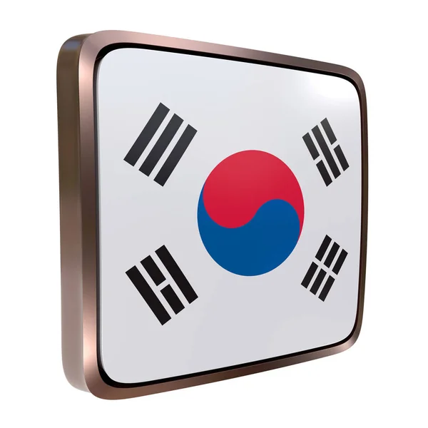 Het pictogram van de vlag van Zuid-korea — Stockfoto