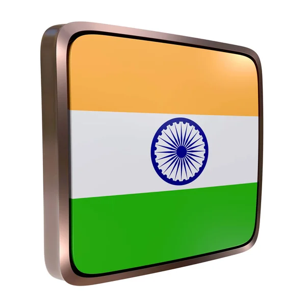 Indien flaggikonen — Stockfoto