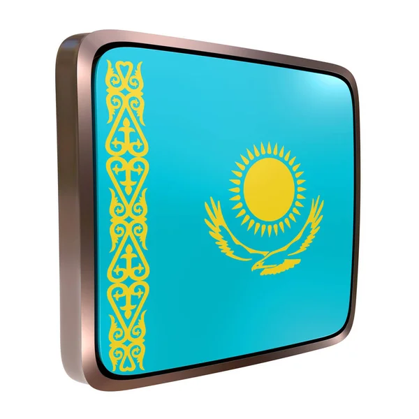 Kazakhstan icône du drapeau — Photo