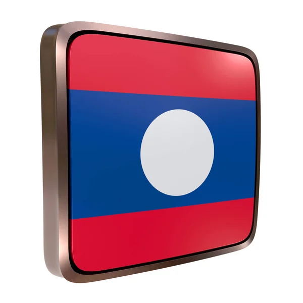 Значок флага Лаоса — стоковое фото