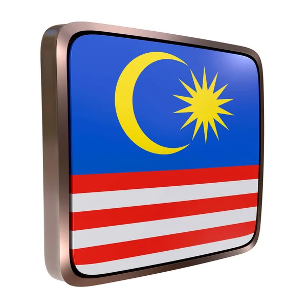 Ikonen för malaysisk flagg — Stockfoto